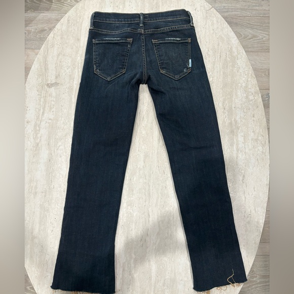 MOTHER The Runaway Skinny Flare Raw Hem Jeans In Wash Jaded - Picture 5 of 7